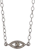 Thumbnail for your product : Adornia Fine Sterling Silver Evil Eye Diamond Choker - 0.25 ctw