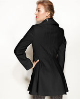 Thumbnail for your product : Laundry by Shelli Segal Coat, Double-Breasted Wool-Blend Flared