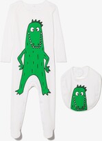 Thumbnail for your product : Stella McCartney Kids Baby White Crocodile Cotton Babygrow Set - Kids - Cotton