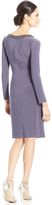 Thumbnail for your product : Adrianna Papell Long-Sleeve Bead-Trim Sheath