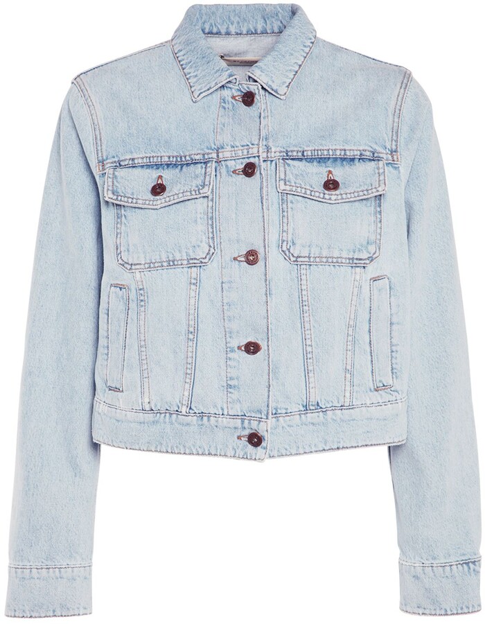 Weekend Max Mara Cotton denim jacket w/ front pockets - ShopStyle