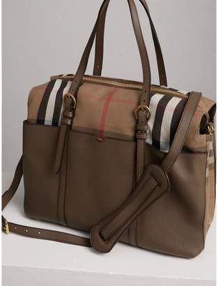 Burberry House Check and Leather Baby Changing Bag