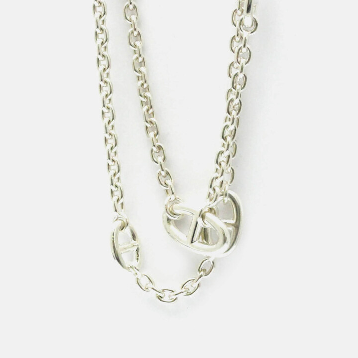Hermes Chaine D'ancre Silver Pendant Necklace