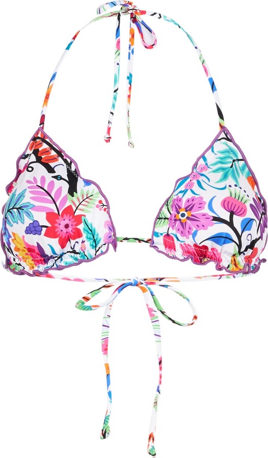 MC2 Saint Barth Woman Triangle Top With Flower Print