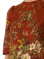 Thumbnail for your product : Dolce & Gabbana Floral and key-print brocade dress
