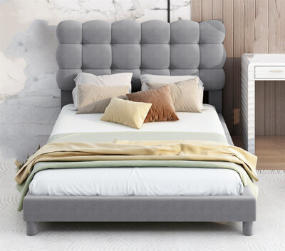 Red Barrel Studio Bavaria Upholstered Scalloped Bed