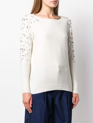 Snobby Sheep pearl-embellished knit sweater