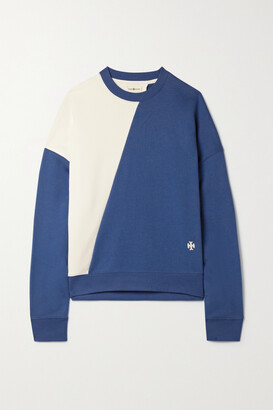 Tory Sport - Two-tone French Cotton-terry Sweatshirt - Blue