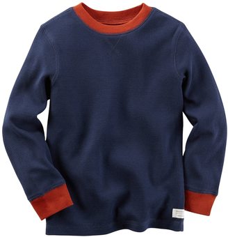 Carter's Baby Boy Contrast Color Thermal Long Sleeve Tee