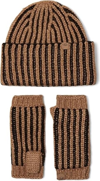 UGG Chunky Plaited Set Women's Sets Black, Acrylic/Leather/Nylon