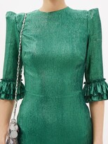 Thumbnail for your product : The Vampire's Wife The Mini Festival Wool-blend Lamé Dress - Green