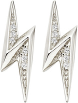Thumbnail for your product : Astley Clarke Lightning Bolt sterling silver and white sapphire stud earrings, Sterling silver