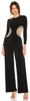 Thumbnail for your product : Norma Kamali Stud Long Sleeve Cut Out Jumpsuit