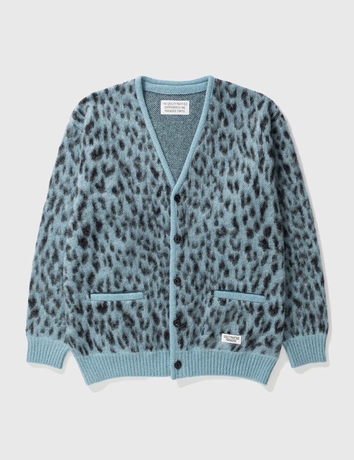 Wacko Maria Leopard-Jacquard Knitted Cardigan - ShopStyle