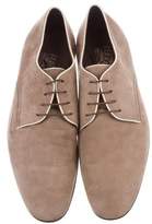 Thumbnail for your product : Ferragamo Suede Round-Toe Derby Shoes