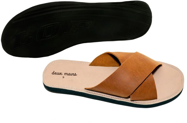 criss cross leather sandals