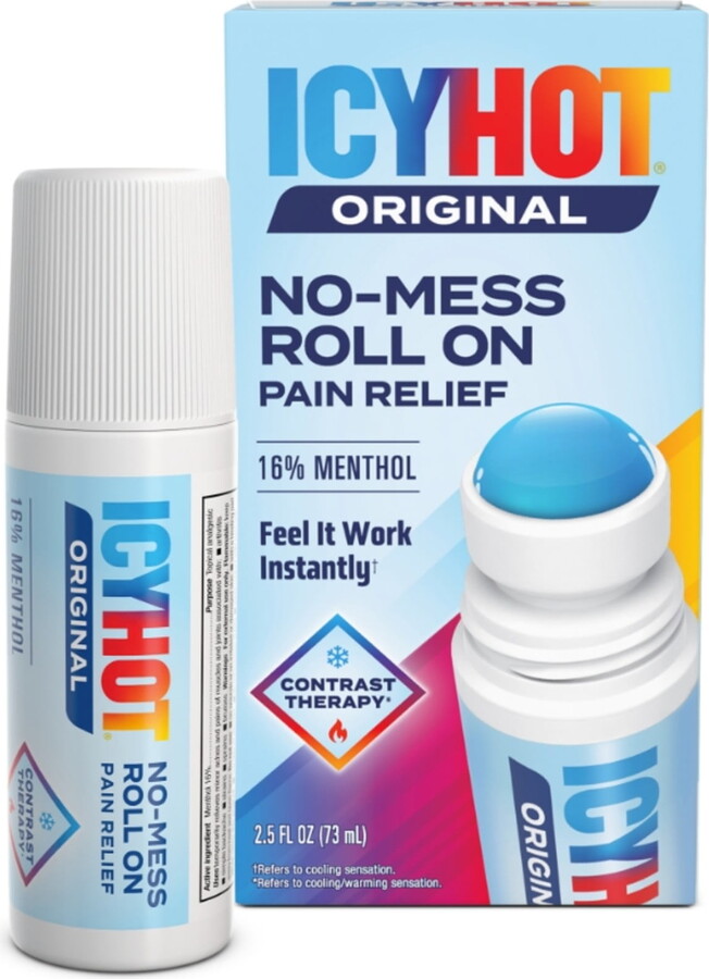 Icy Hot Original Medicated Pain Relief Liquid with No Mess Applicator, 2.5 Fluid Ounces