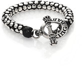 Thumbnail for your product : King Baby Studio Leather & Silver Snake Link Bracelet