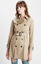 Thumbnail for your product : Saint Laurent Double Breasted Gabardine Trench Coat