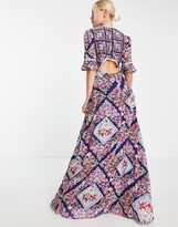 Thumbnail for your product : Hope & Ivy Priya open back maxi dress in multicolour