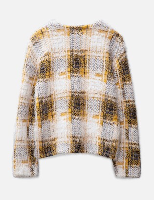 STUSSY/ステューシー HAIRY PLAID CARDIGAN Stussy Hairy Plaid Cardigan - ShopStyle