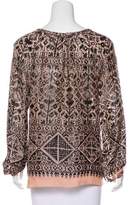 Thumbnail for your product : Twelfth Street By Cynthia Vincent Long Sleeve Devoré Blouse w/ Tags