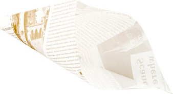 Restaurantware-Paper Food Cones, Finger Food Cones - 7.9" - Grease-Proof, Food Safe Paper Cone - Newsprint - Disposable - Conetek - 100ct Box