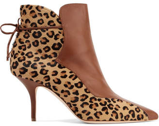 Malone Souliers Jordan 70 Leopard-print Calf Hair And Leather Ankle Boots - Leopard print