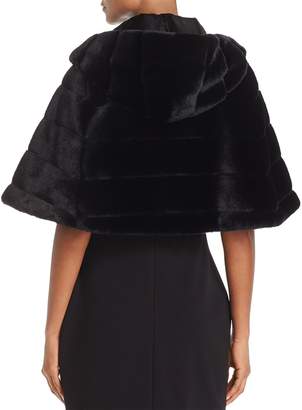 Betsey Johnson Hooded Faux-Fur Capelet