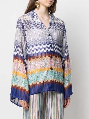 Missoni Zigzag-Embroidery Buttoned Shirt