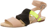 Thumbnail for your product : Loeffler Randall Leather Ankle Strap Sandals