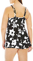 Thumbnail for your product : Robby Len by Longitude Floral Print Princess Seam 1-Piece Swimdress - Plus