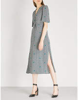 Thumbnail for your product : Maje Geometric floral-print crepe midi dress