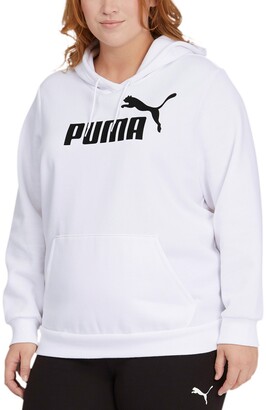 Puma Plus Size Fleece Logo Hooded ...