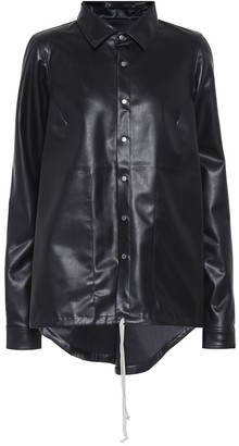 Rick Owens DRKSHDW faux leather shirt jacket
