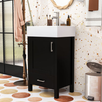 Ebern Designs Modern Free-Standing Bathroom Vanity with Ample Storage Durable Painted Finish