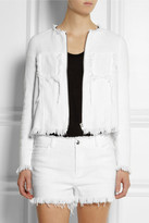 Thumbnail for your product : Alexander Wang T by Frayed cotton-burlap jacket