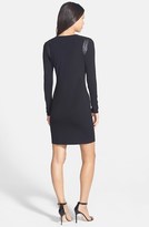 Thumbnail for your product : Vince Camuto Faux Leather Trim Body-Con Dress