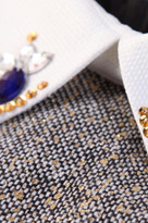 Thumbnail for your product : Romwe Sleeveless Beaded Embellishment Grey Dress
