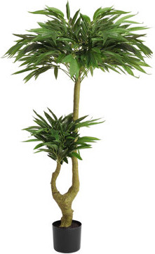 150cm Artificial Dracaena Tree, Indoor Faux Greenery Plant for Home, Apartment, or Office Decoration, 1pc/set