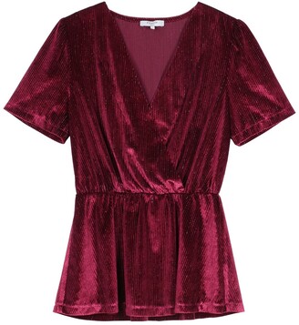 velvet peplum top
