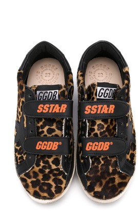 Golden Goose Kids Old School leopard print sneakers