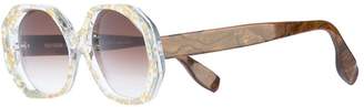 Rosie Assoulin clear framed sunglasses