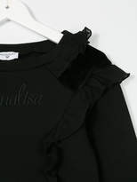 Thumbnail for your product : MonnaLisa ruffle trimmed sweatshirt dress