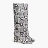 Thumbnail for your product : J.Crew Tall high-heel boots in faux snakeskin