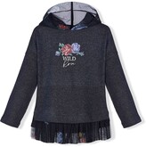 Thumbnail for your product : Lapin House Floral-Print Ruffle-Trim Hoodie