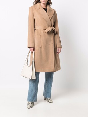 DKNY Belted Single-Breasted Coat