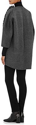 Barneys New York Women's Fur-Front Wool-Cashmere Coat - Charcoal