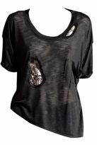 Thumbnail for your product : Blue Life Cut Me Out Lace Insert Best Bum Tee in Black