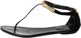 Thumbnail for your product : Gucci Black Suede Embellished Flat Thong Sandals Size 39.5